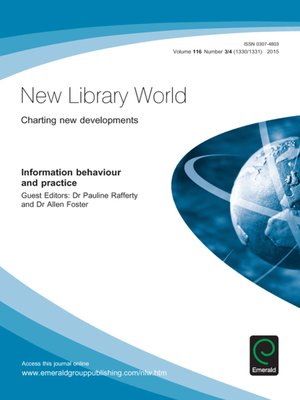 cover image of New Library World, Volume 116, Issue 3 & 4
